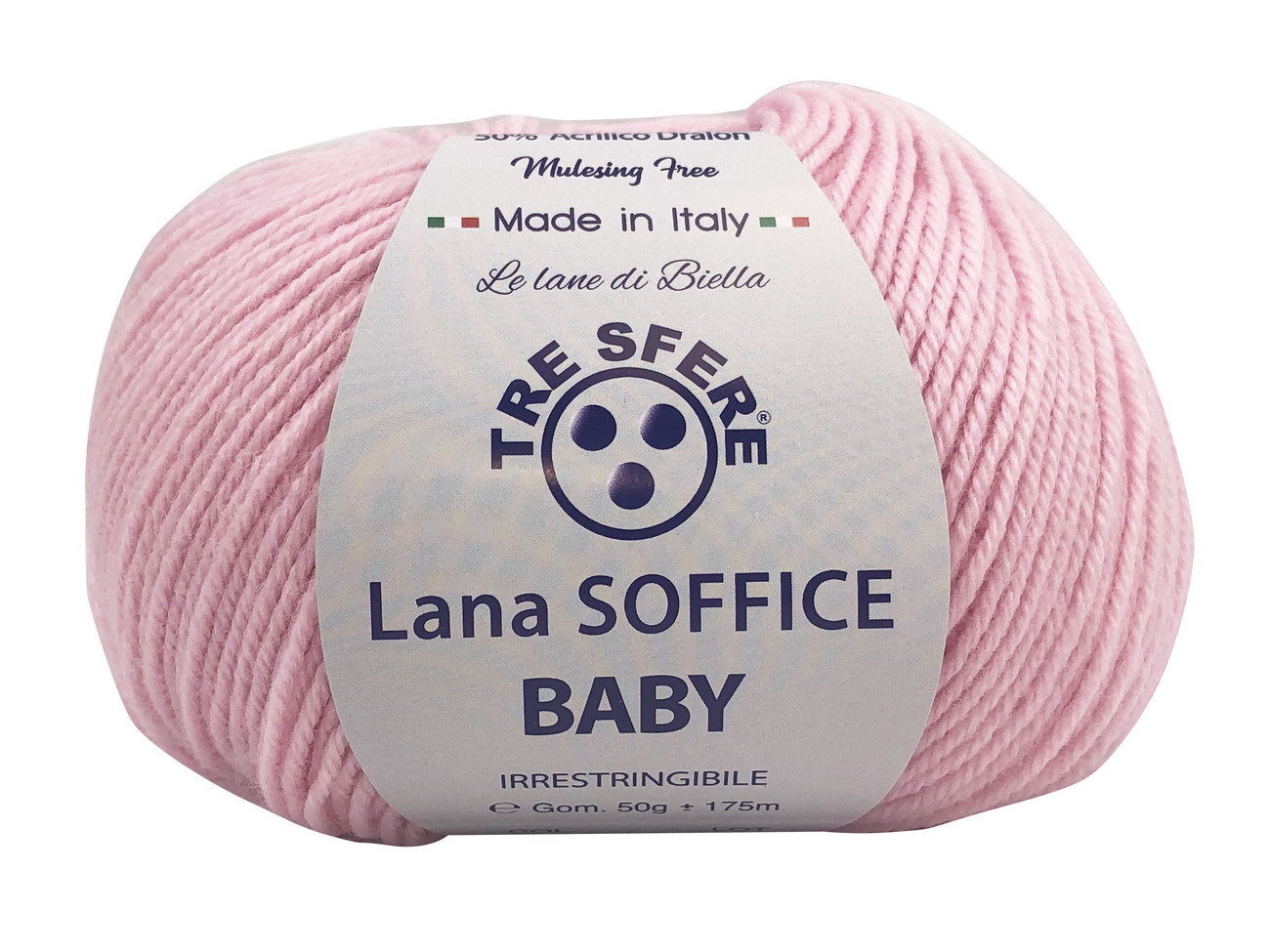 LANA SOFFICE BABY  50%lana  50%acrilico  da 50 grammi - rosa