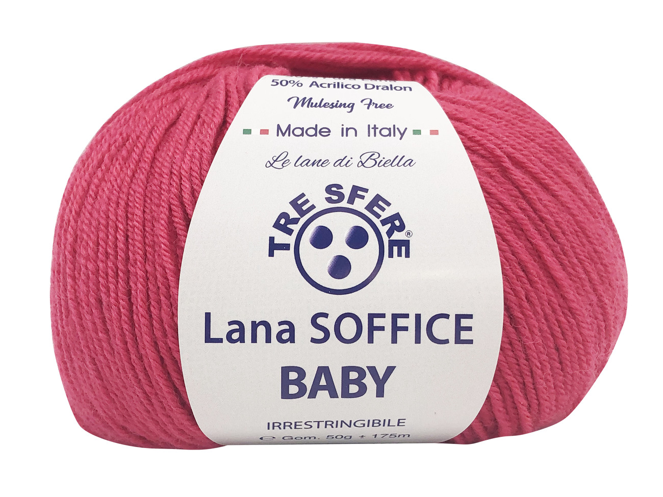 LANA SOFFICE BABY  50%lana  50%acrilico  da 50 grammi - fucsia