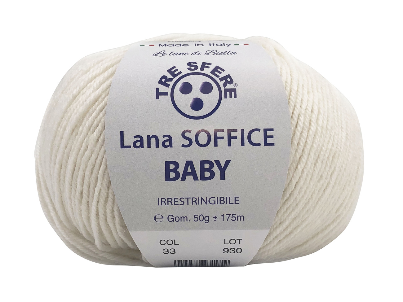 LANA SOFFICE BABY  50%lana  50%acrilico  da 50 grammi - panna