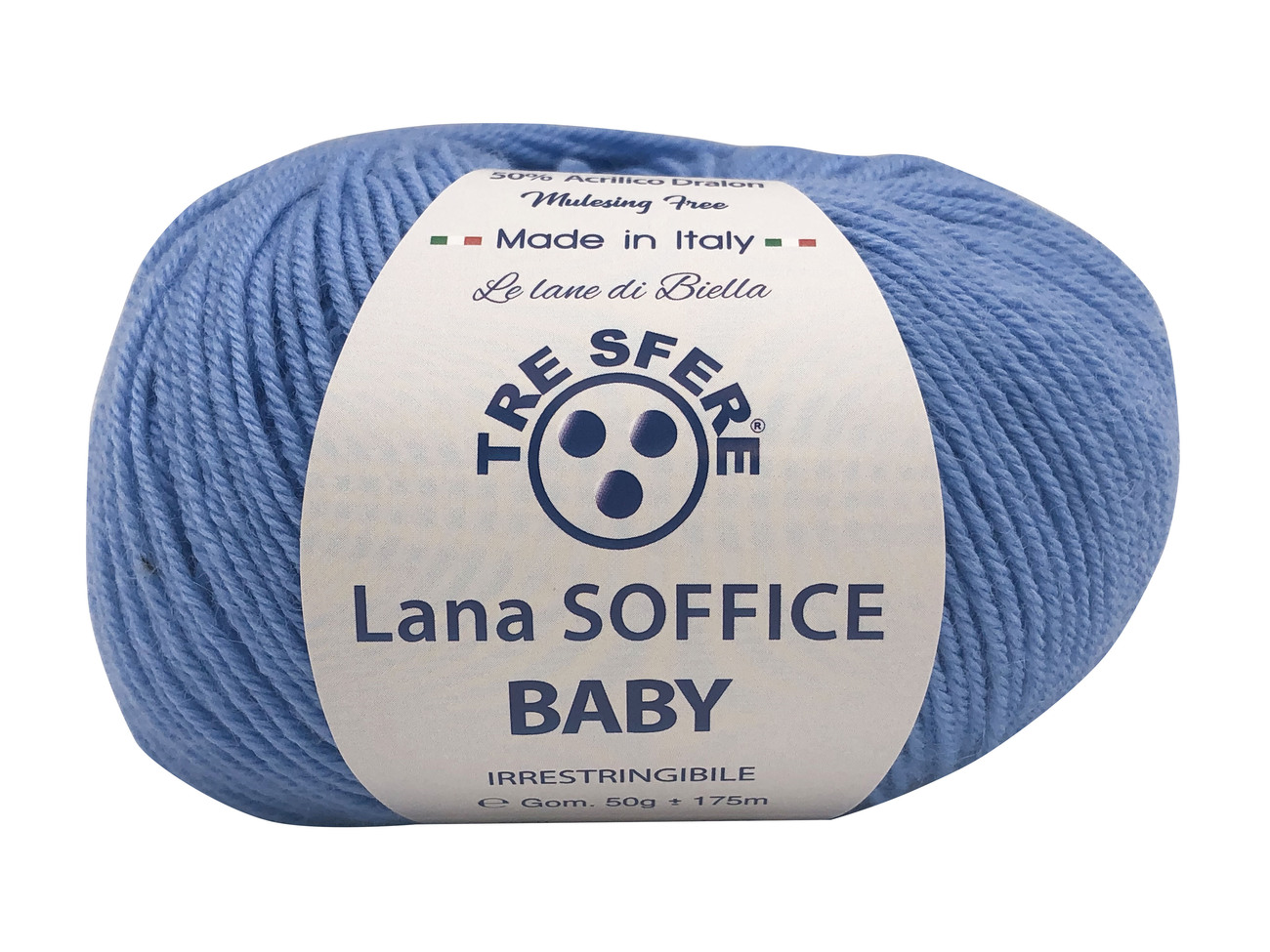 LANA SOFFICE BABY  50%lana  50%acrilico  da 50 grammi - azzurro