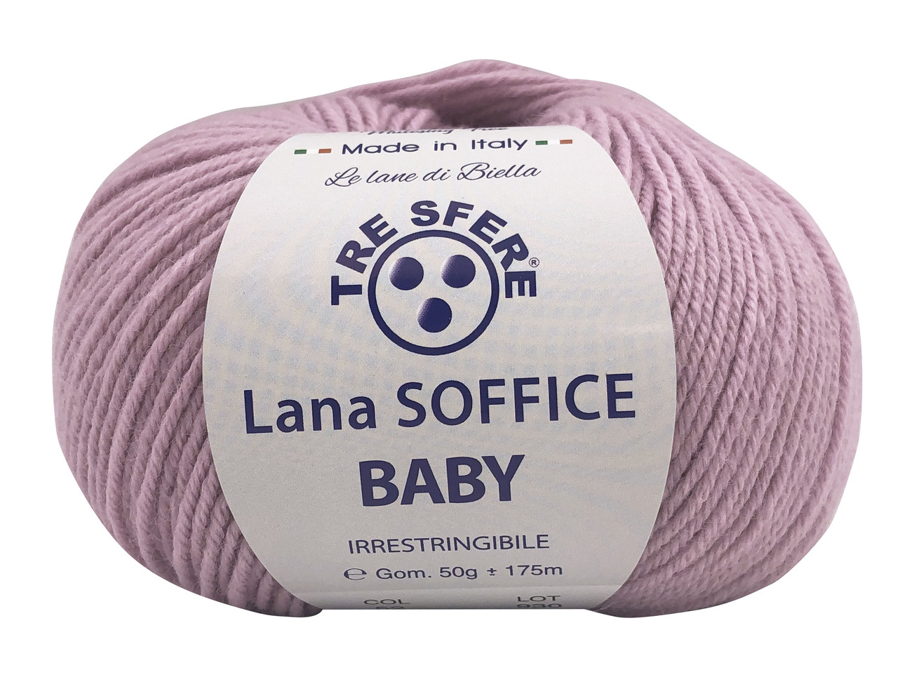 LANA SOFFICE BABY  50%lana  50%acrilico  da 50 grammi - rosa conchiglia