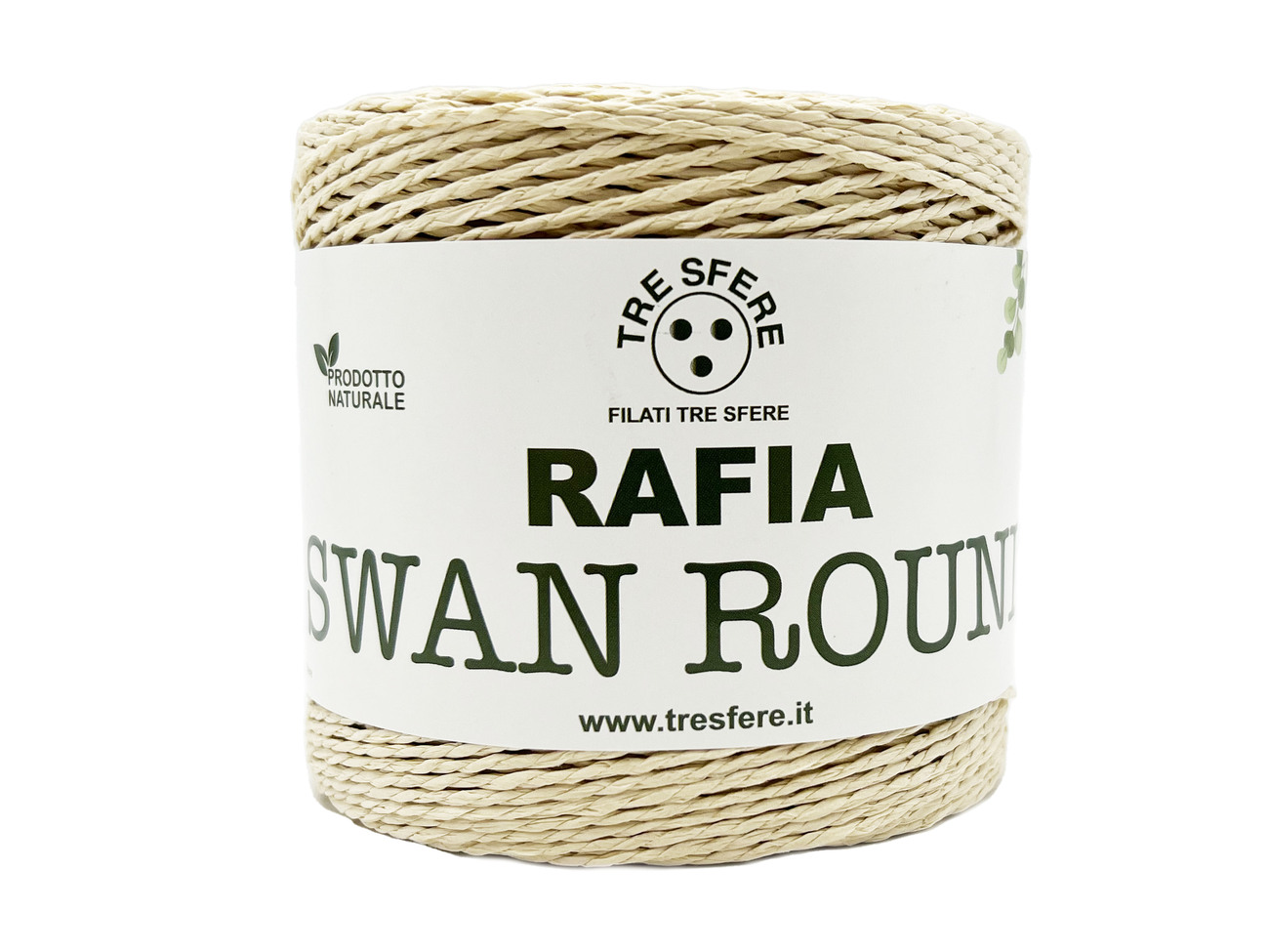 Merceria vendita FETTUCCIA BORSE RAFIA FILATI PER BORSE E ACCESSORI RAFIA  SWAN ROUND 150 GRAMMI BEIGE CHIARO