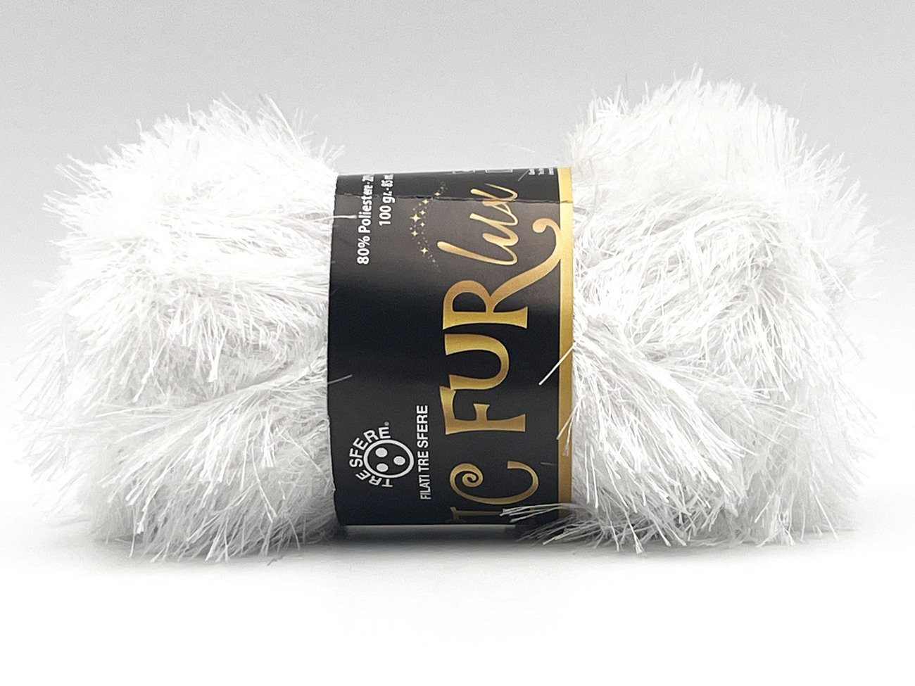 CHIC FUR LUX 80% pl -  20% lame   100 gr. - BIANCO LUX