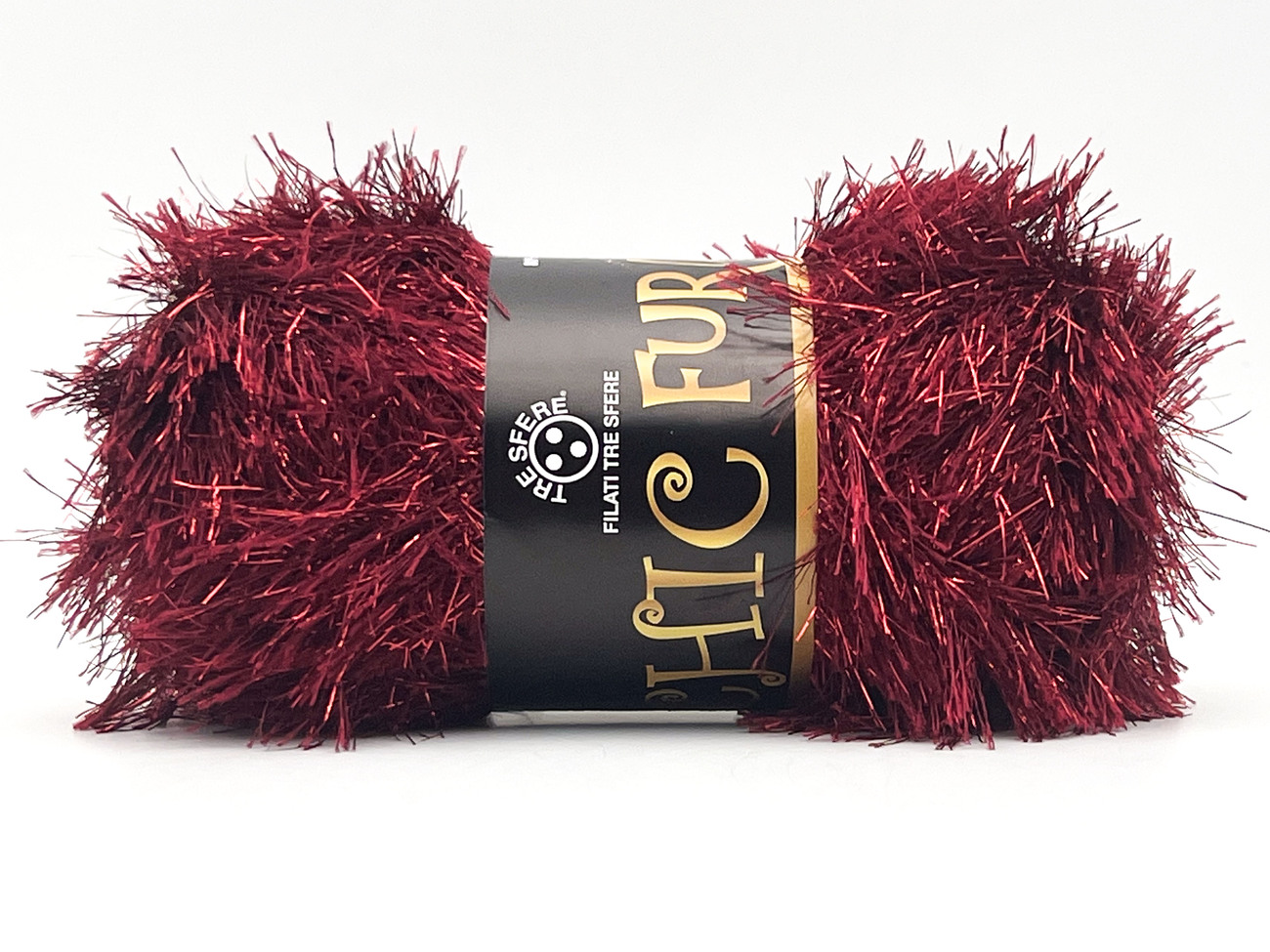 CHIC FUR LUX 80% pl -  20% lame   100 gr. - BORDEAUX LUX