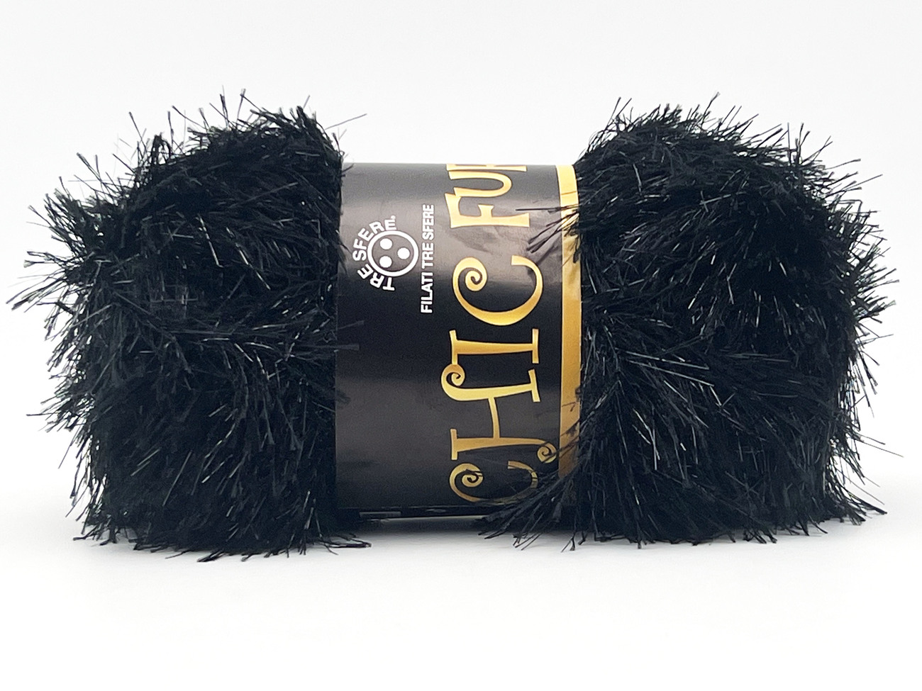 CHIC FUR LUX 80% pl -  20% lame   100 gr. - NERO LUX