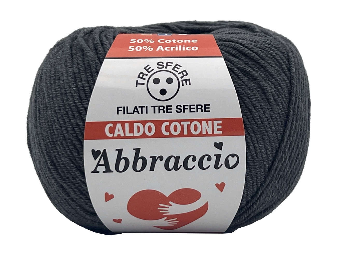 CALDO COTONE ABBRACCIO  50%cotone 50%acrilico  da 50 grammi -GRIGIO SCURO