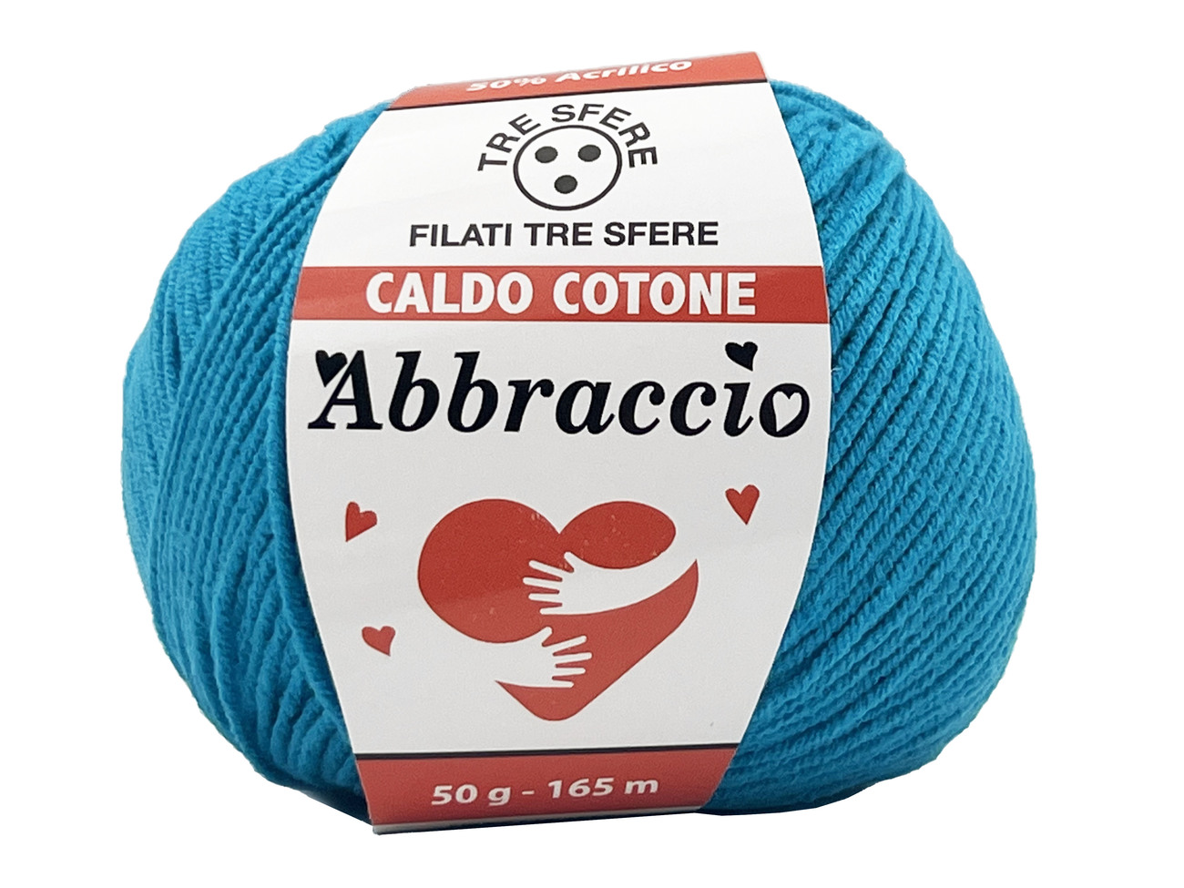 CALDO COTONE ABBRACCIO  50%cotone 50%acrilico  da 50 grammi -TURCHESE