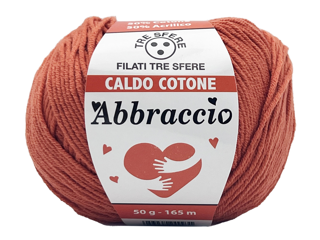 CALDO COTONE ABBRACCIO  50%cotone 50%acrilico  da 50 grammi - MATTONE