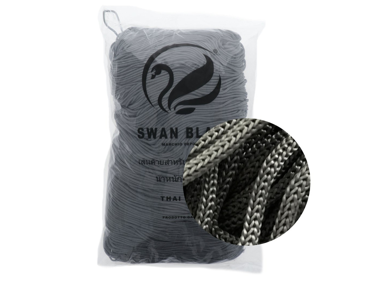 Cordoncino thai swan black per realizzare borse 100% poliestere da
