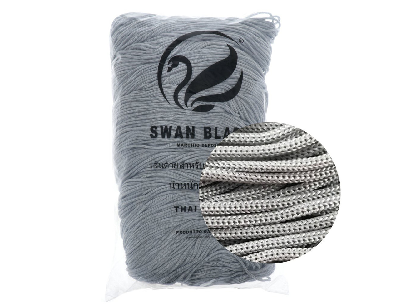 Cordino Thai Swan Black 500 grammi Tre Sfere Colore Grigio perla-029