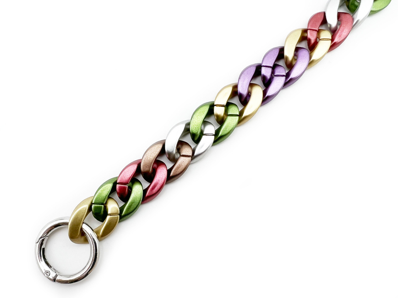 CATENA RESINA MULTICOLOR con ANELLO  50 cm cf.1 pz