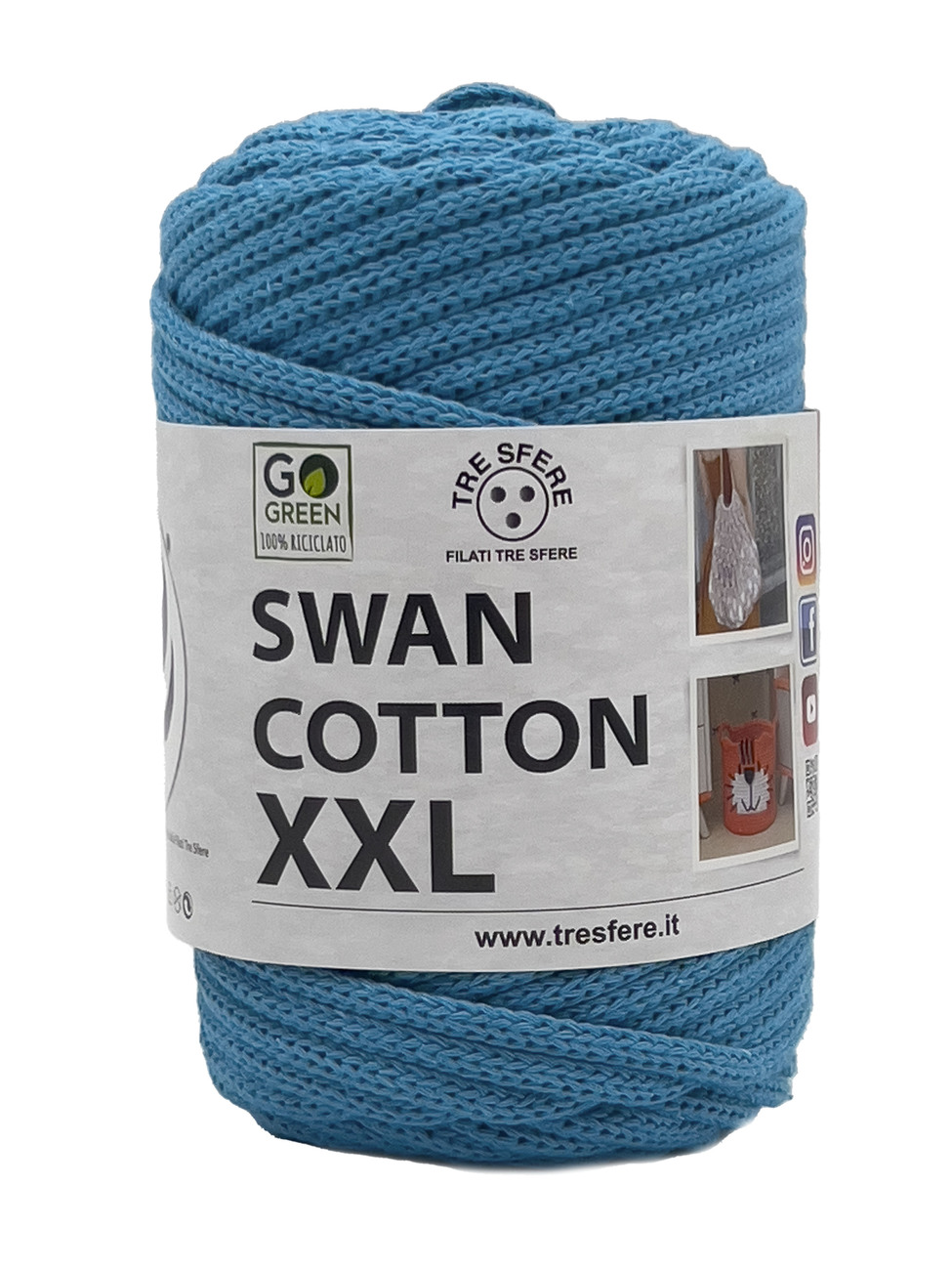 CORDINO SWAN COTTON XXL 250 grammi - Turchese