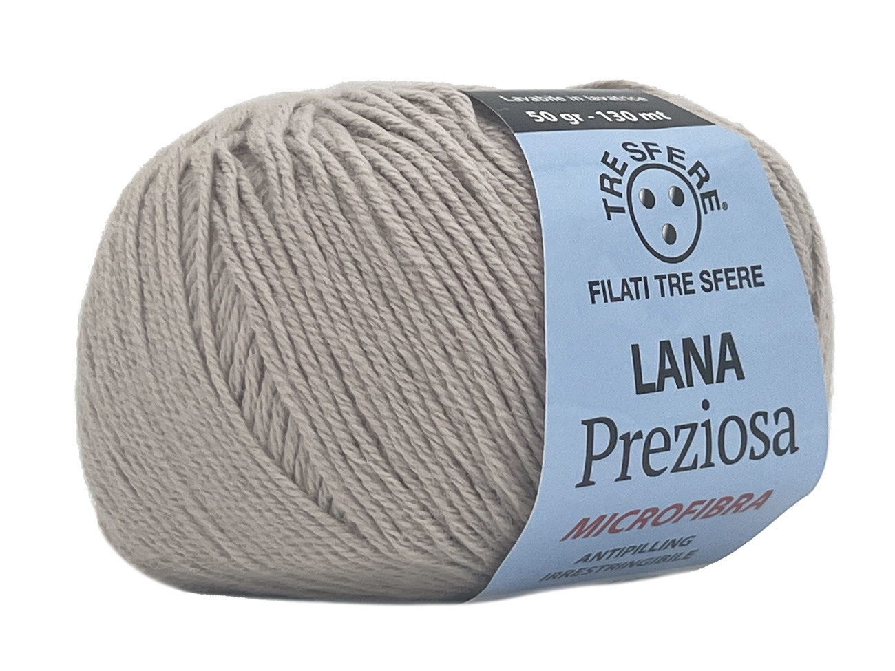 LANA PREZIOSA  100%  Acrilico Microfibra  50 grammi - Tortora Chiaro