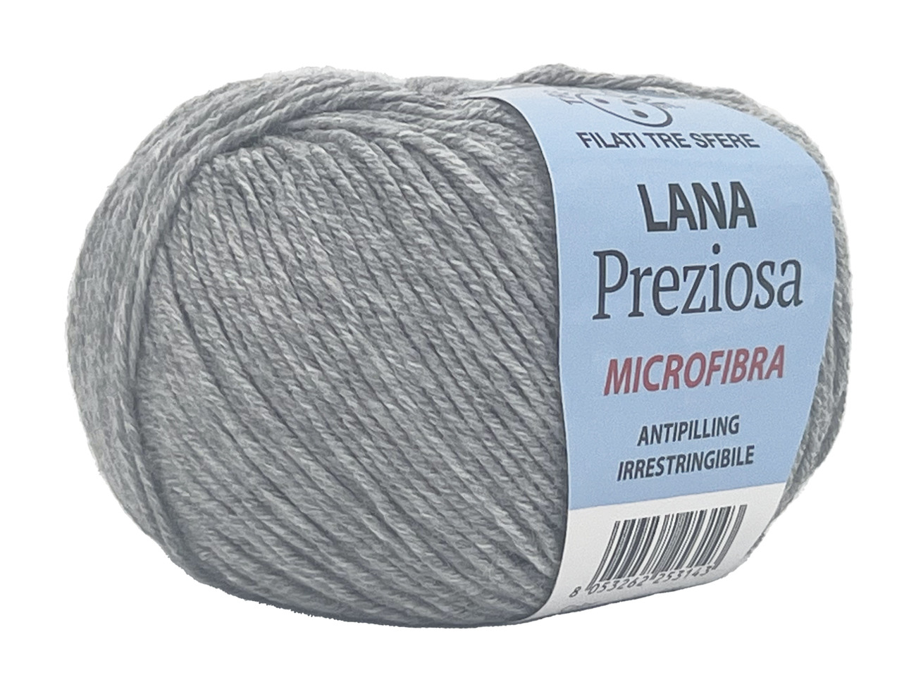 LANA PREZIOSA  100%  Acrilico Microfibra  50 grammi - Grigio Chiaro