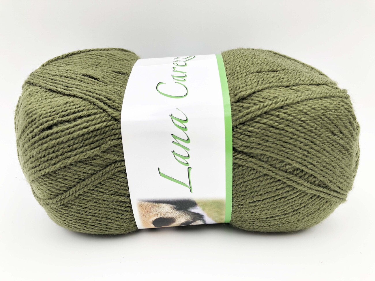 LANA CAREZZA 100% Acrilico da 100 grammi - verde oliva