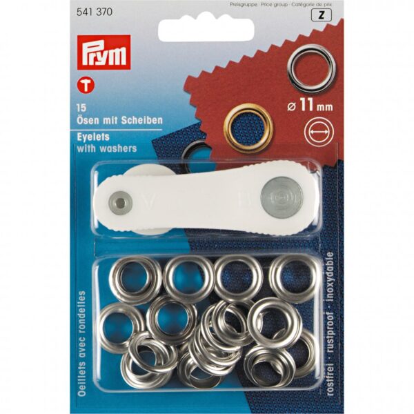 ANELLI a PRESSIONE PRYM 11 mm ARGENTO