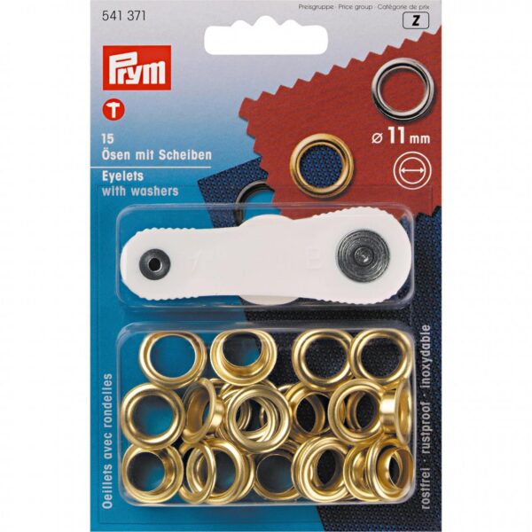 ANELLI a PRESSIONE PRYM 11 mm ORO