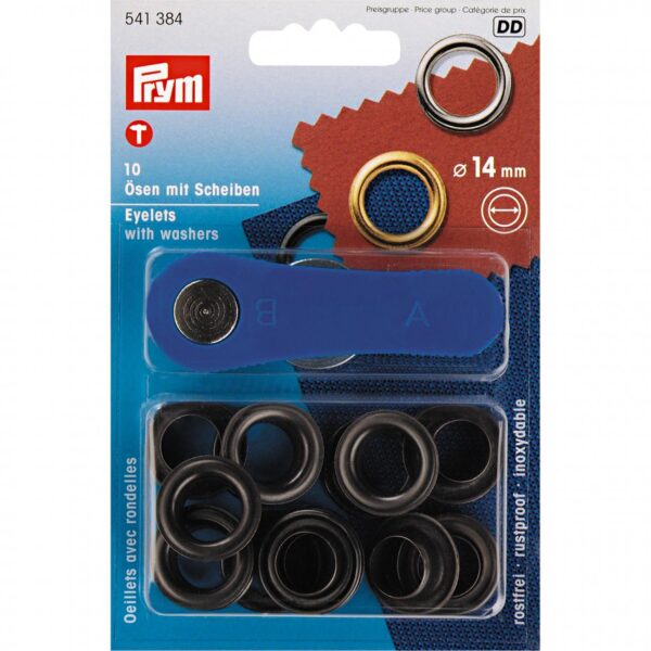 ANELLI a PRESSIONE PRYM 14 mm NERO