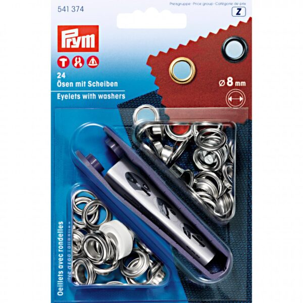 ANELLI a PRESSIONE PRYM 8 mm ARGENTO