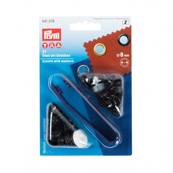 ANELLI a PRESSIONE PRYM 8 mm NERO
