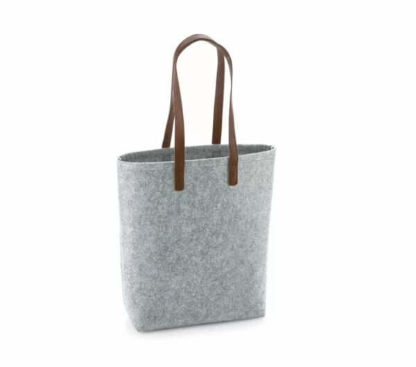 BORSA IN FELTRO Grigio Chiaro con Manici da 70 cm effetto pelle