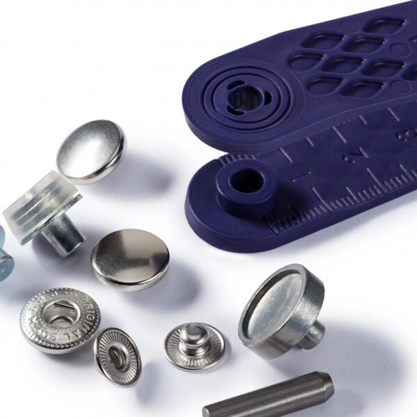 BOTTONI A PRESSIONE "Anorak" ARGENTO 12 mm - immagine 2