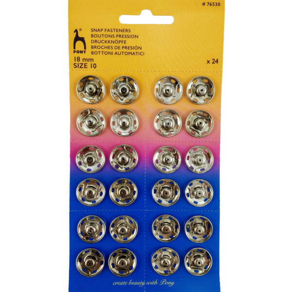BOTTONI AUTOMATICI da cucire 18 mm - immagine 3