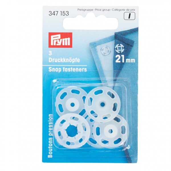 BOTTONI AUTOMATICI in plastica 21 mm BIANCO