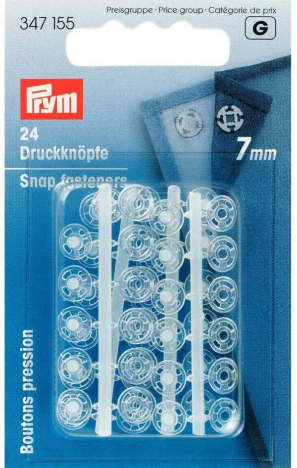 BOTTONI AUTOMATICI in plastica 7 mm BIANCO