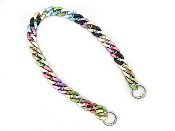CATENA RESINA MULTICOLOR con ANELLO 50 cm cf.1 pz