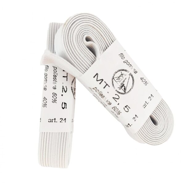 ELASTICO MAZZETTE Alto 2 cm da 2.5 metri - Art 24 - - immagine 2