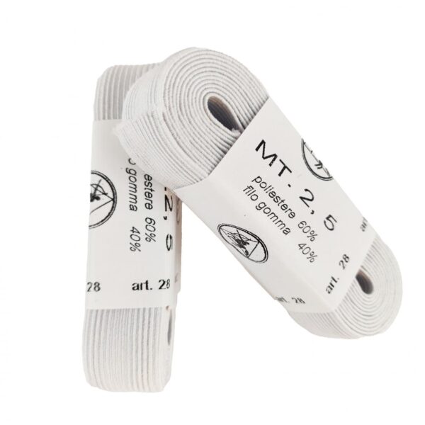 ELASTICO MAZZETTE Alto 2.3 cm da 2.5 metri - Art 28 - - immagine 2