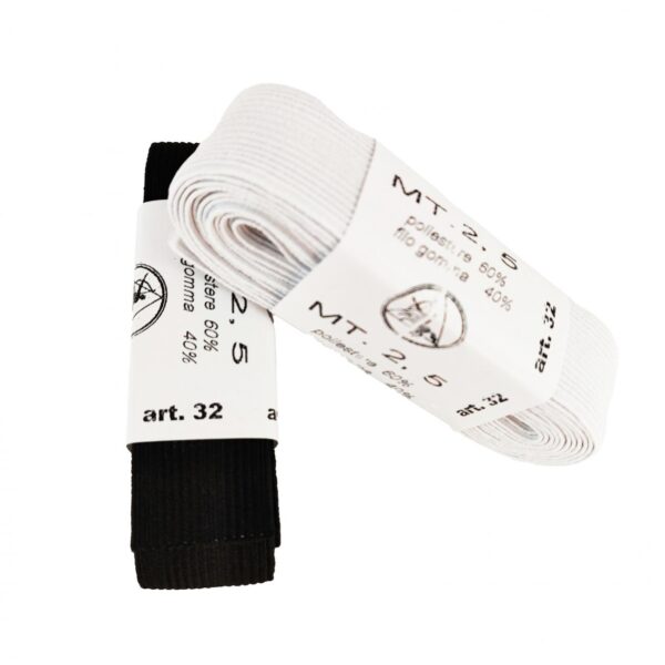 ELASTICO MAZZETTE Alto 2.5 cm da 2.5 metri - Art 32 -