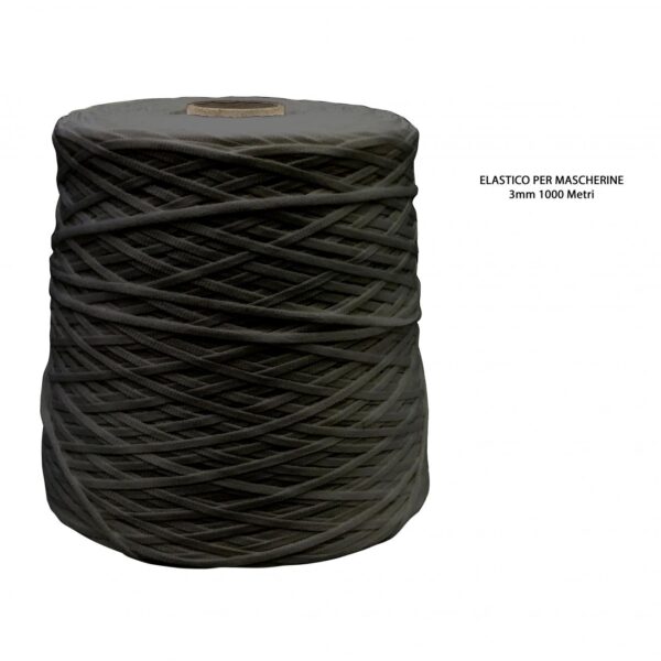ELASTICO PER MASCHERINE 3mm NERO 1000 mt