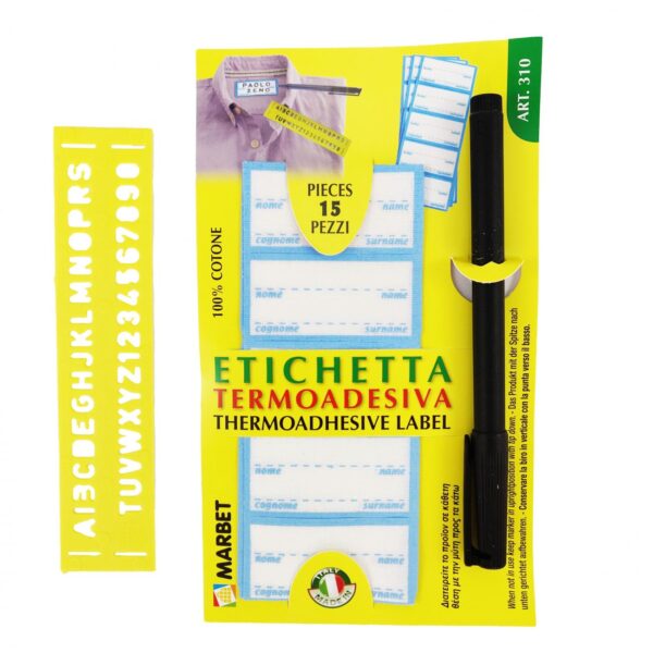 ETICHETTA TERMOADESIVA  AZZURRO