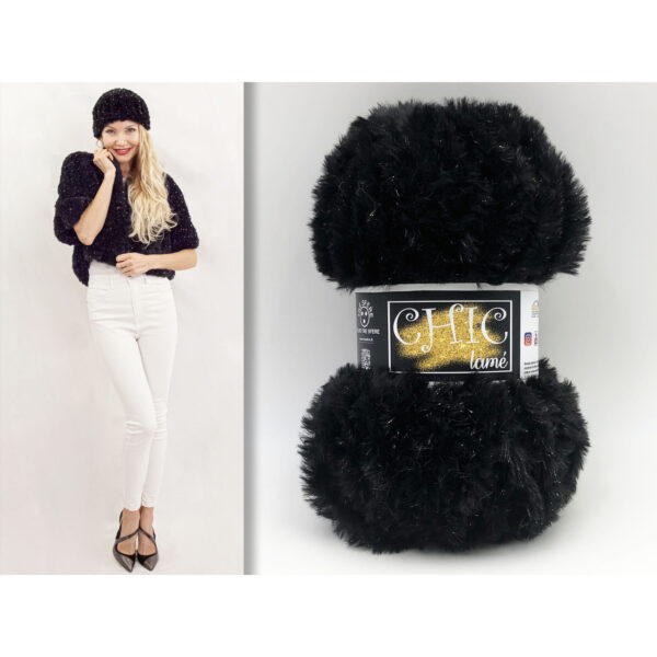 LANA CHIC LAME' - Pelliccia Ecologica - - immagine 2