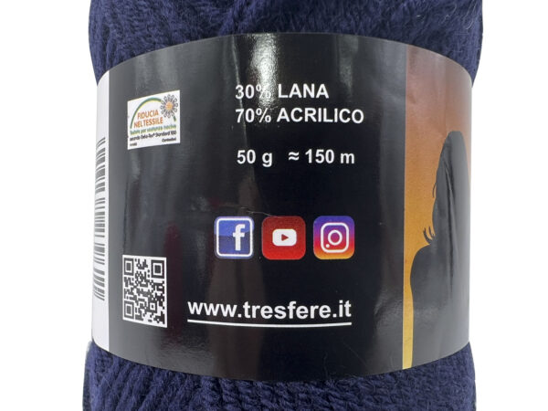 LANA MORETTA da 50 grammi 30% lana 70%acrilico - immagine 2