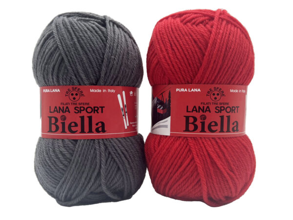 LANA SPORT BIELLA 100% Pura Lana da 500 grammi