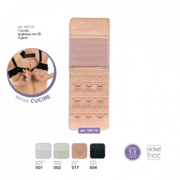 PROLUNGA REGGISENO  3 ganci altezza 38 mm - immagine 2