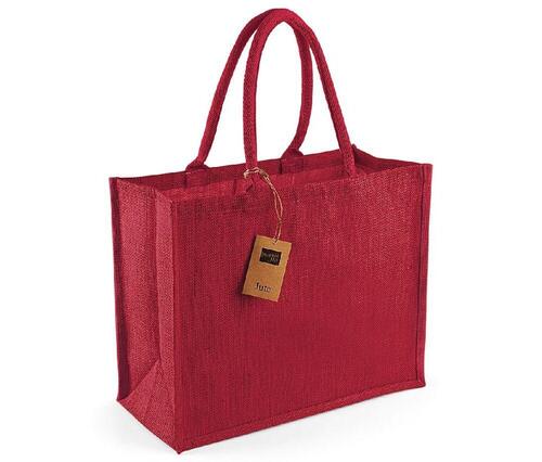 Borsa juta grande – colore bordeaux – 30x42x19cm
