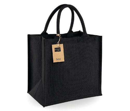 Borsa juta media – colore nero – 30x30x19cm