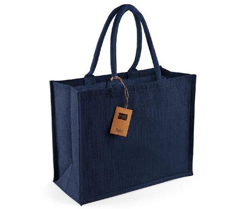 Borsa juta piccola – colore blu navy – 26x21x19cm