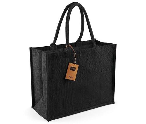Borsa juta piccola - colore grigio scuro - 26x21x19cm