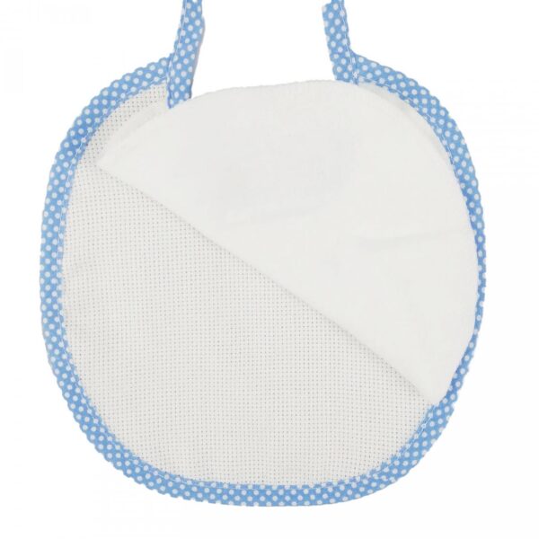 BAVAGLINO rettangolare con pizzetto - AZZURRO - - immagine 2