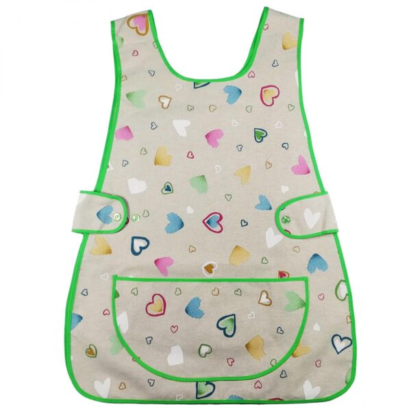 GREMBIULE CASACCA con disegni - cuori colorati -