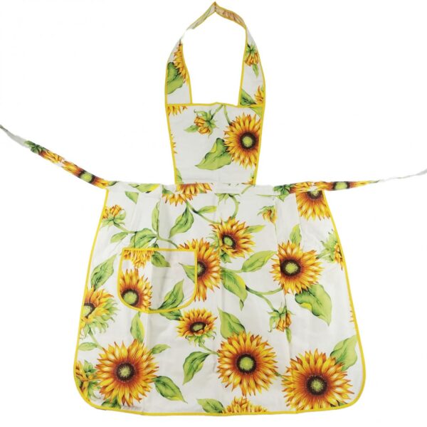 GREMBIULE CON PETTORINA - girasole -