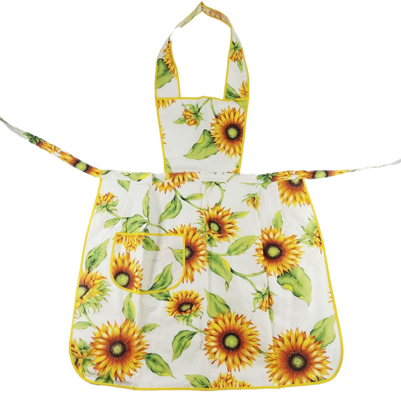 GREMBIULE CON PETTORINA - girasole -