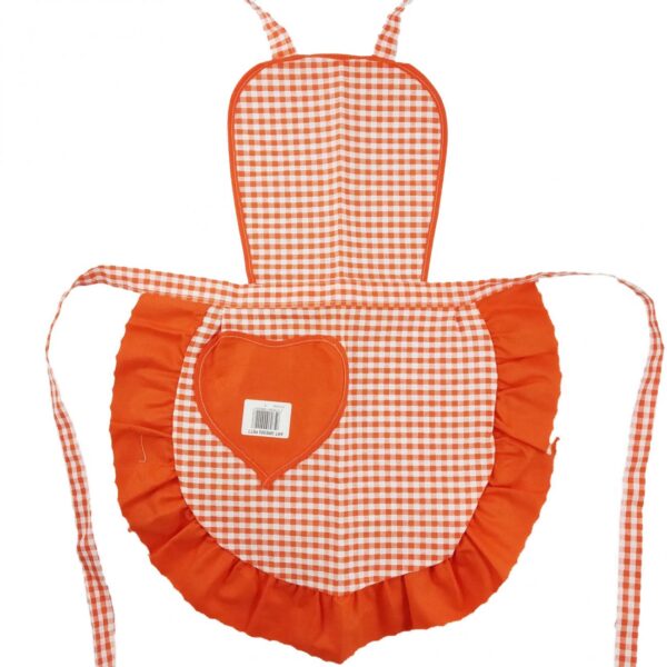 GREMBIULI con pettorina per BAMBINA - arancione -